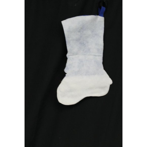 Felt Blue Christmas Sequins Stocking Carolers Xmas Tree Ornaments Holiday - Picture 3 of 5